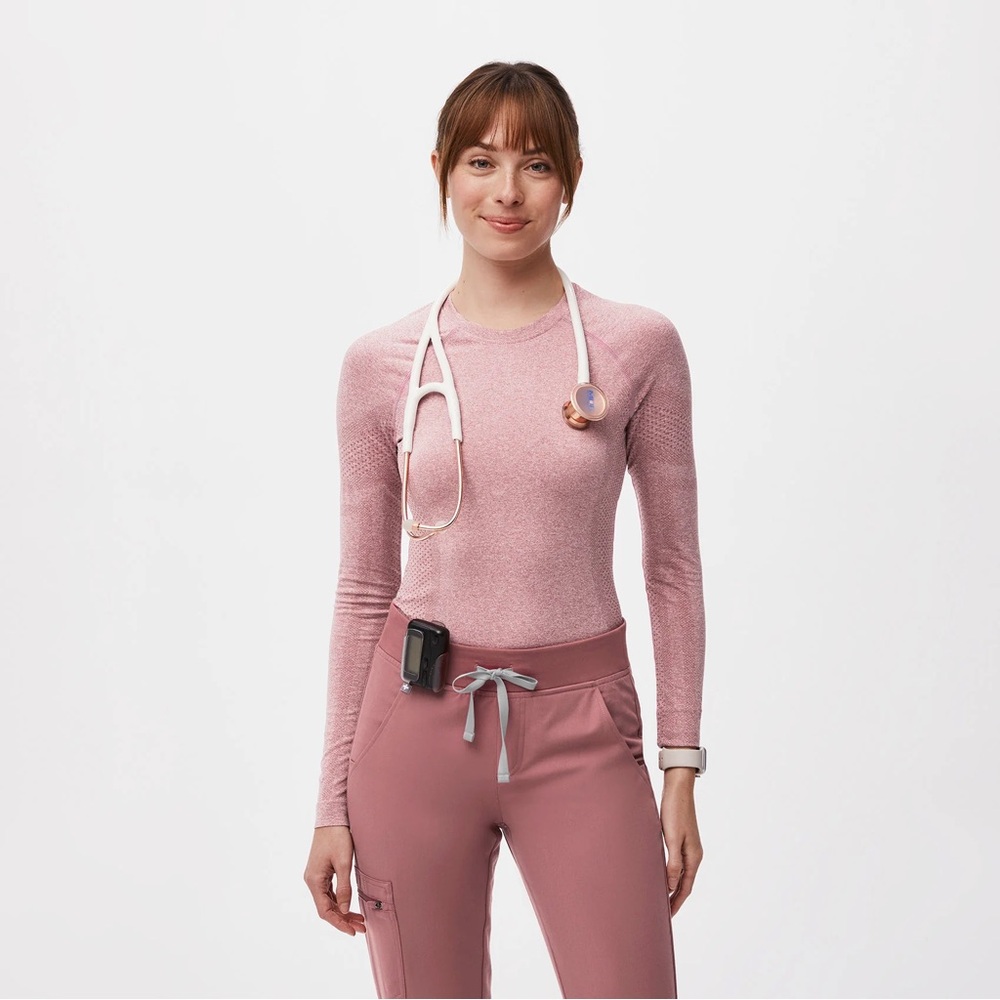 Figs Salta Seamless Longsleeve Underscrub - Mauve